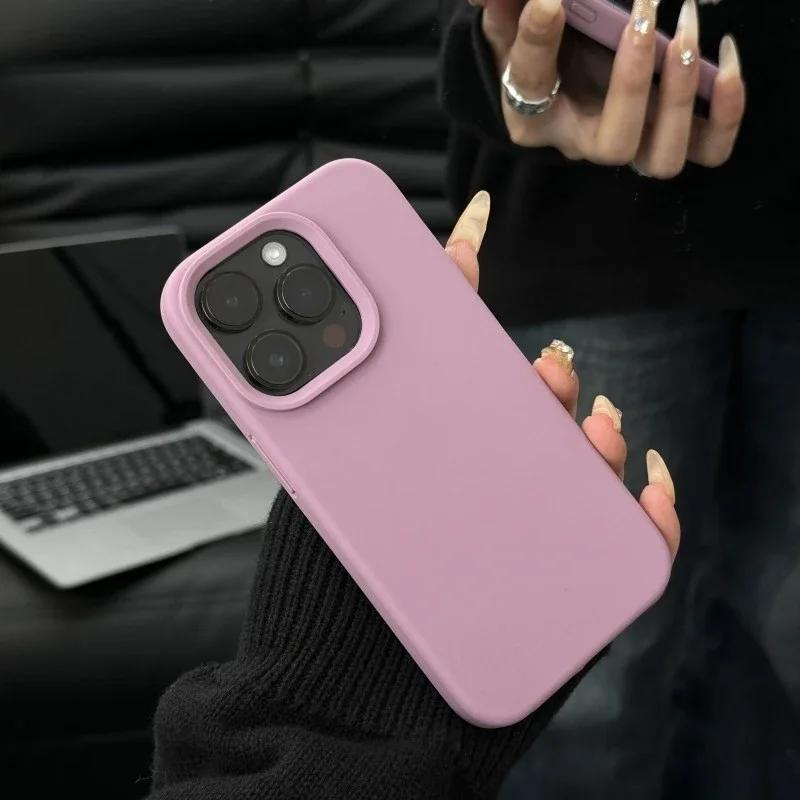Luxury Liquid Silicone Case for Apple iPhone 16 15 Pro Max Candy Color Full Protective Cover for iPhone 14 13 12 11  Pro Max XR X XSMax