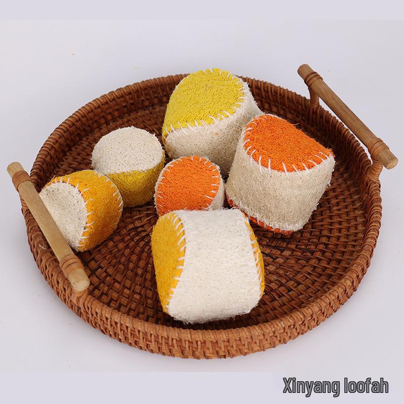 Natural Loofah Bite-Resistant Dog Toy Ball - Self-Play Boredom Relief, Molar Cleaning & Training Aid