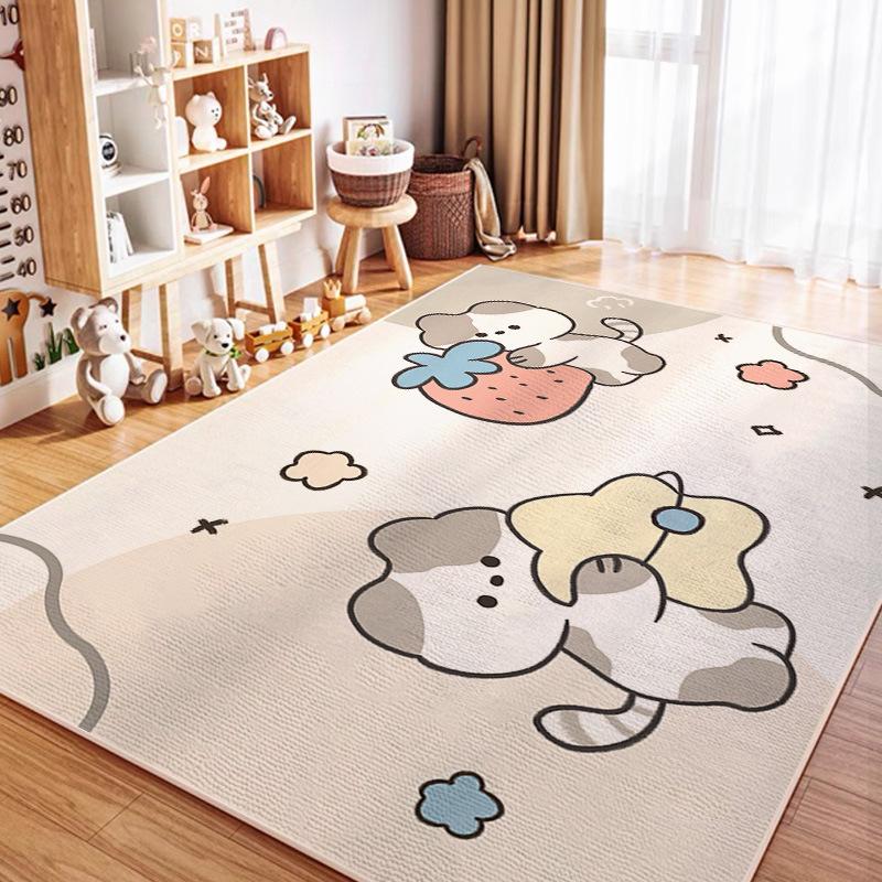Loop Pile Bedroom Bedside Rug, Living Room Coffee Table, Cartoon And Cute Children's Room Reading Area Carpet, Home Decor
