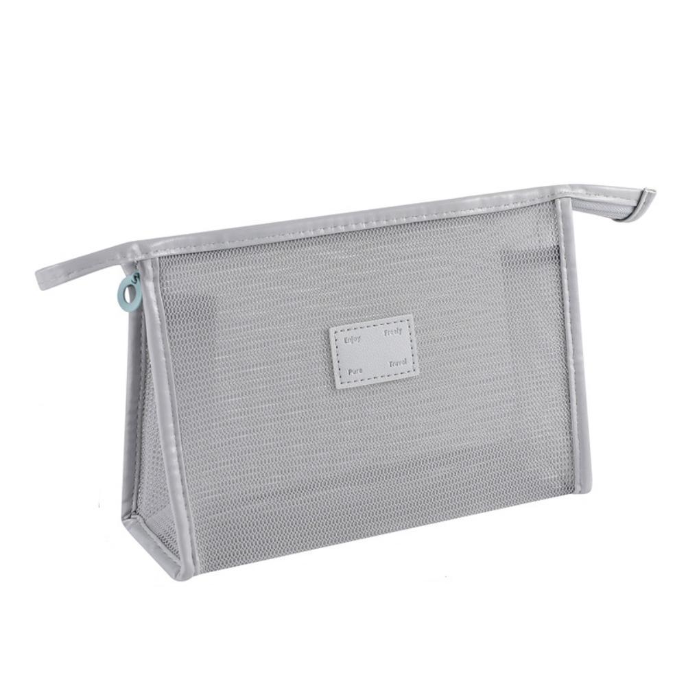 Square Transparent Mesh Cosmetic Bag Lightweight Storage Toiletry Bag  Camping