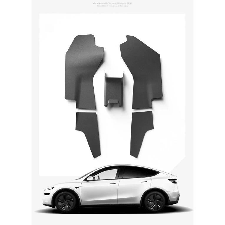 For Tesla Model Y Launch/Juniper 2025 Center Control Side Defense Kick Mat TPE Rear Air Outlet Protection Pad Car Accessories