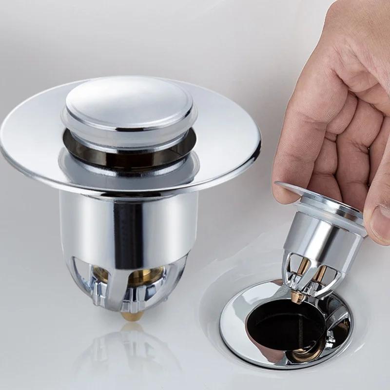 Универсальный медный всплывающий сливной фильтр для раковины, ловушка для волос, дезодорант, пробка для ванны, кухонный инструмент для ванной комнаты