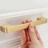 Furniture Decorative Handle Long Square Brass Dressers Knob Simple Bedside Cabinet Pull Wardrobe Handle Easy to Install