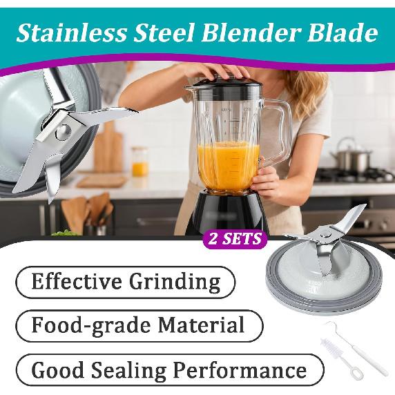 2 шт. Сменное лезвие для блендера BLS для моделей блендеров Black and Decker BLR BL2010WP - Лезвие блендера из нержавеющей стали с силиконовой прокладкой -