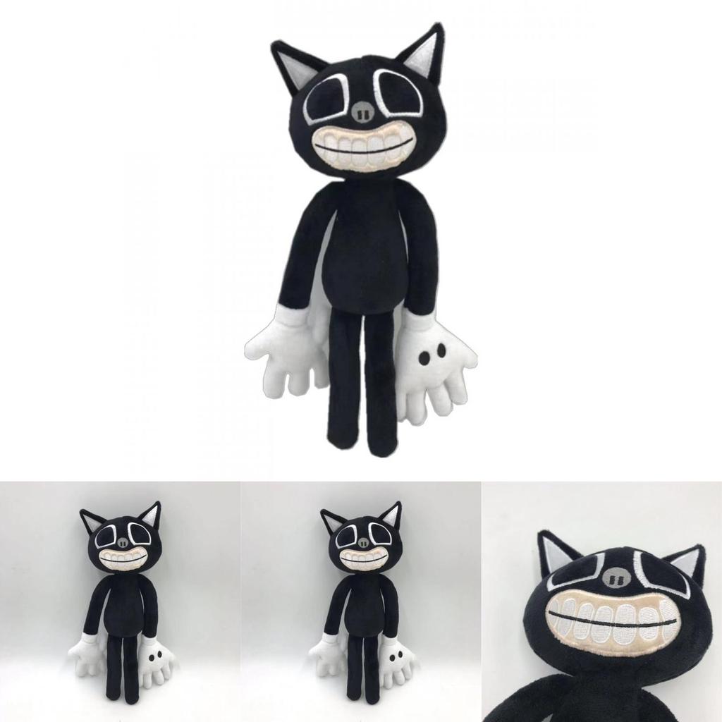 Adorable Siren Head Series Black Cat Plush Toy Cozy Stuffed Doll For Collectors