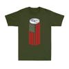 Beer Can American Flag USA College Drinking Vintage Novelty Unisexs Cotton TShirt
