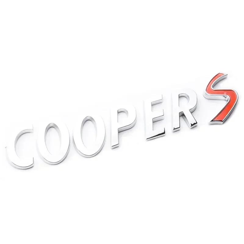 for Mini S Logo Rear Trunk Letters Emblem Badge Car Sticker Decals for Cooper S R50 R52 R53 R56 R60 Car Accessories r4