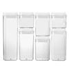 Plastic Food Storage Containers With Lids 7PCS Airtight Kitchen Canisters For Flour Cereal Sugar Pantry Organization Labels And Marker Included