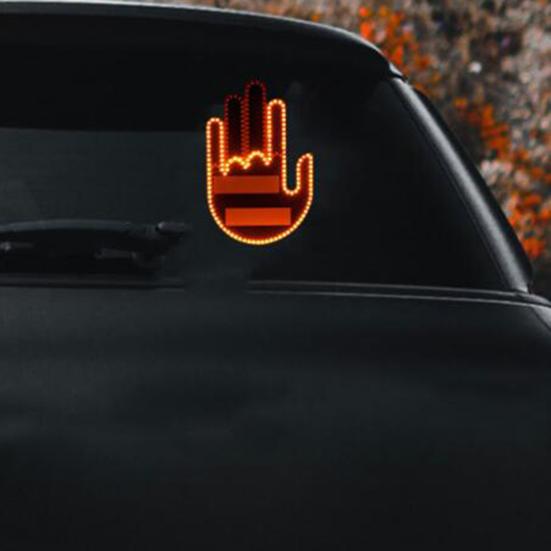 Автомобильный светодиодный индикатор заднего фонаря с дистанционным управлением, легко устанавливаемый знак заднего окна