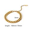 18K Gold Stainless Steel Chain Bracelet - Elegant DIY Jewelry for Women