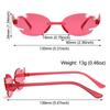 Colorful Flame Shaped Sun Glasses Rimless Party Cosplay Glasses  for Women & Men