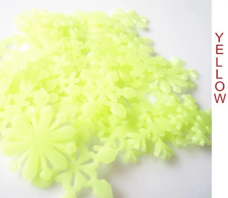 50 шт. Наклейки на стену Снег Рождественская наклейка Светящиеся в темноте Детская Спальня Дом Снежинка Светящиеся Флуоресцентные Наклейки на стену