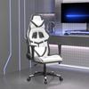VidaXL Gaming Chair with Footrest Swivel Computer Chair Armchair Ergonomic Office Seat Interior White and 3143685