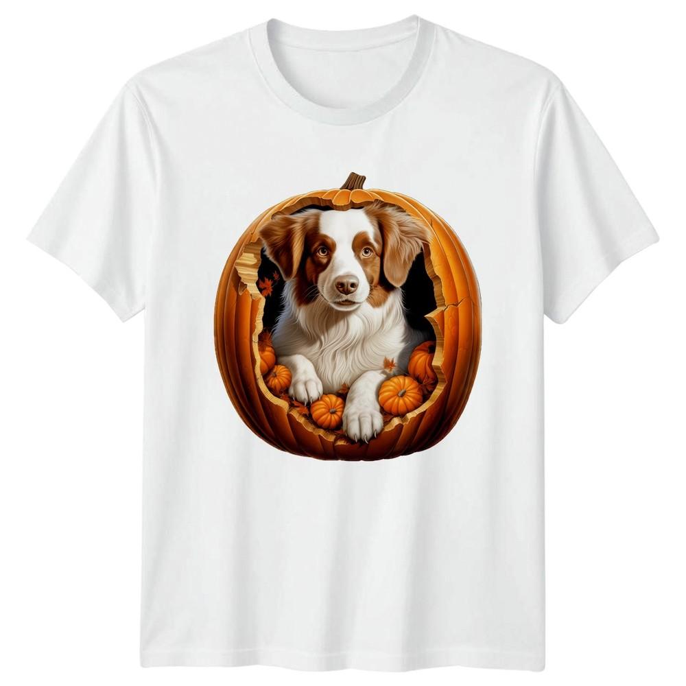 Halloween Dog In Pumpkin TShirt Australian Shepherd Dogs Halloween Gift For Him