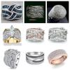 New Unisex Ring Flash Zircon Micro-inset Artificial Zircon Trend Niche Design Sense Creative Everything Party Luxury