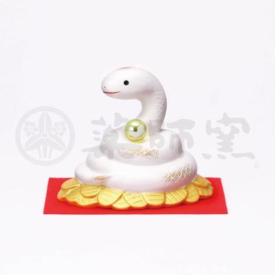 Yakushigama Brocade Invitation Snake Gold Luck Lucky 2025 Reiwa 7 Zodiac Snake Новогоднее украшение Lucky Charm (Якусигама) [91]