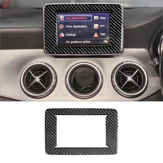 For Mercedes Benz CLA Carbon Fiber Display Surround W/O Navigation Cover Trim