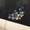 23.8x24.9CM Laser Vinyl Flower Pattern Car Motorcycle Body Bumper Hood Window Decal Scratch Sticker