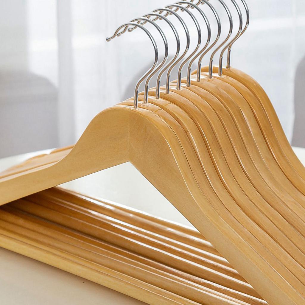 Деревянная вешалка для пальто, нескользящая, вешалка для одежды, вращающаяся на 360 градусов, вешалки для костюмов для дома 44,5 см