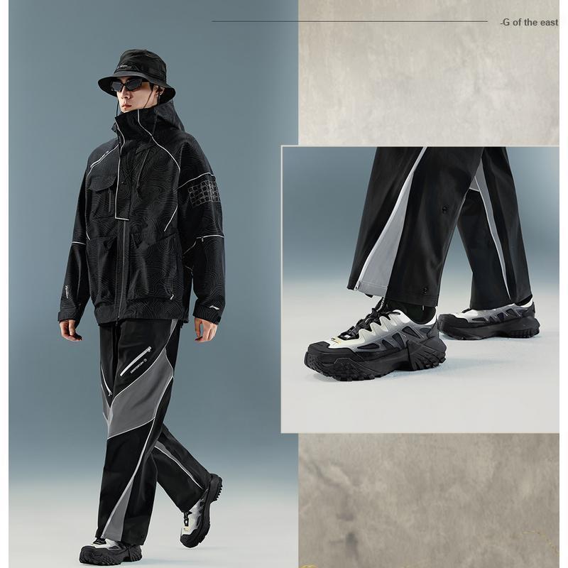 Li Ning CF Su Lin Chuan Удобная универсальная нескользящая износостойкая функциональная обувь с низким верхом для отдыха на открытом воздухе унисекс черный белый AHCU058-1