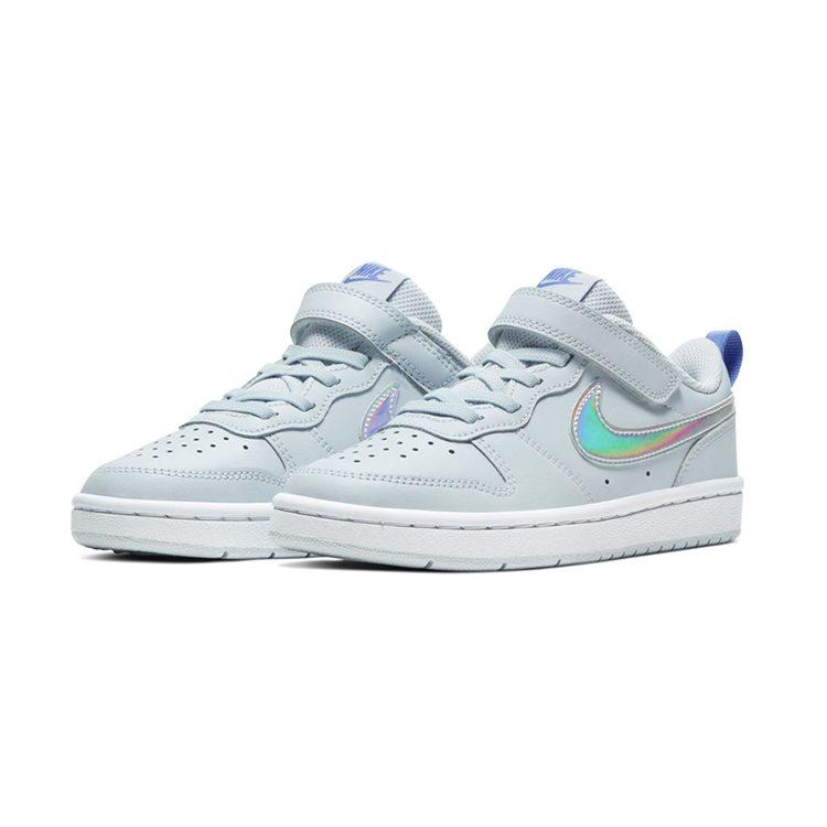 Nike Кроссовки Court Borough Low 2 Низкие из Коровьей Кожи Детские для Скейтбординга Светло-Голубые Дети Возрастом 3-7 Лет CW0998-401
