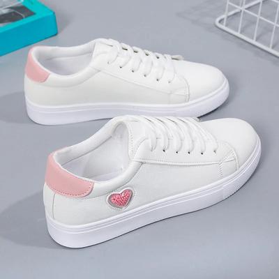 Женские кроссовки Pink Heart Flat Running Shoes 2024 Весна и Осень Новый Стиль Легкие Дышащие Женские Повседневные Кроссовки Лето
