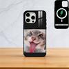 Забавные мемы с домашними кошками Чехол для телефона Для iPhone17,16,15,14,13,12,11 Plus,Pro Магнитный с Magsafe Беспроводной зарядкой