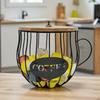 Coffee Pod Holder, Basket Mug Shaped Iron Modern Container Organizer for Countertop, Kitchen, Bar