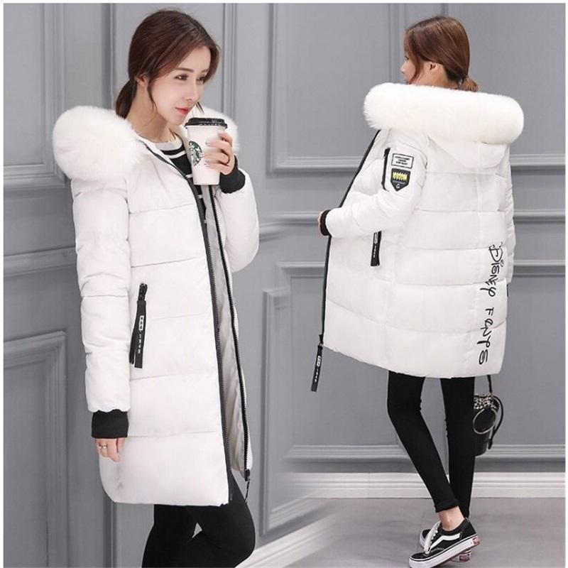 Woman's Fashion Winter Jacket Fur Collar Hooded Cotton Coat Ladies Warm A Word Cloak Type Jacket