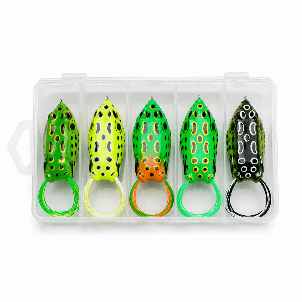 5PCS 5.5cm 12g Frog Crankbait Lures PVC Fishing Baits Durable Topwater Frog Lures  For Snakehead