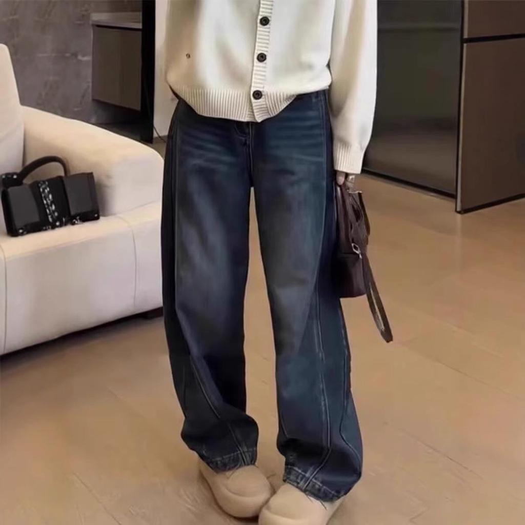 Женские джинсы большого размера для похудения: закрывающие бедра, на флисовой подкладке, широкие, зауженные и брюки-бананы для осени и зимы.