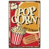 SUPERDANT Popcorn Tin Shop Retro Metal Americana Vintage Tin Metal Original Wall Funny Wall Wall Farm Bar Fence Outdoor General Goods Iron 20x30cm
