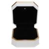 LED Light Ring Box Display Elegant Luxury Velvet Ring Box for Valentine Day White
