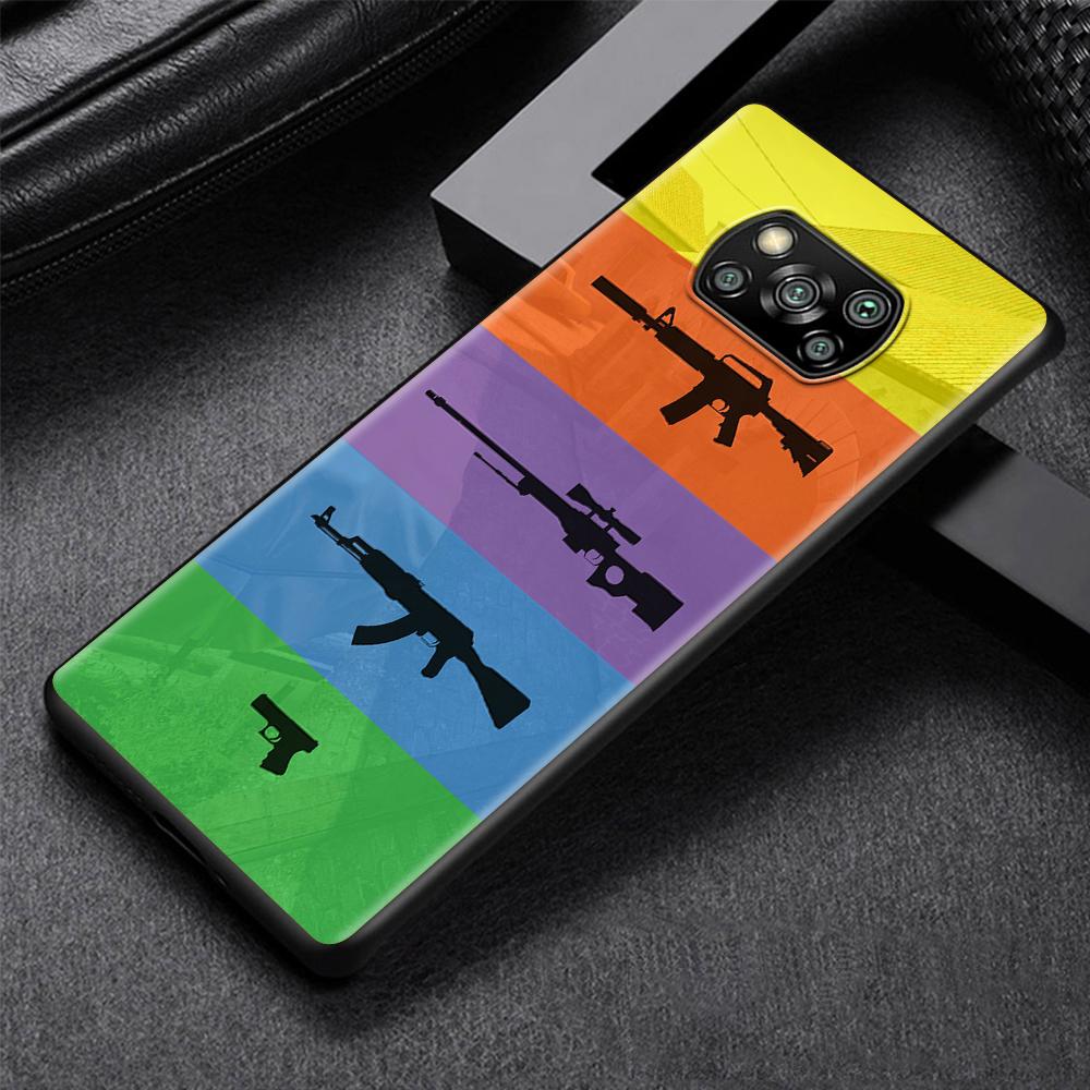 Чехол для игры CS GO для Xiaomi Poco X3 NFC M3 M4 Pocophone F1 F3 Funda Capa Redmi Note 9s 9 8 10 Pro, черный мягкий чехол для телефона