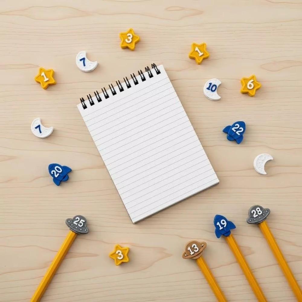 6/30PCS 1-30 Numbered Numbered Pencil Toppers Reusable Pencil Labels Classroom Organization