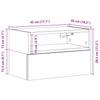 Wall Mounted Nightstand Sonoma Oak 45 x 26 x 28.5 cm