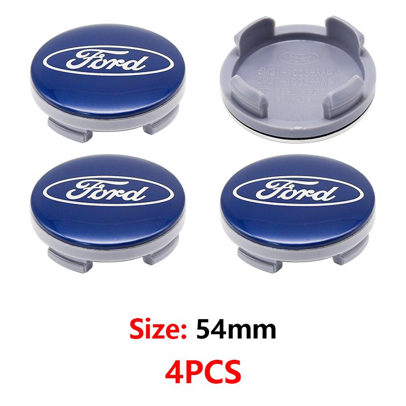 Car Sticker 54mm Wheel Center Cap Ford Logo Hub Cover Badge Emblem For Ford Focus Mk2 Mk3 Fiesta Ranger Mondeo Mk4 S-MAX Kuga Mu