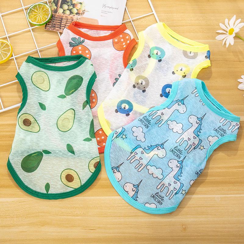 Летний жилет для питомцев: Легкая солнцезащитная рубашка для маленьких собак и кошек, идеально подходит для весны и лета.