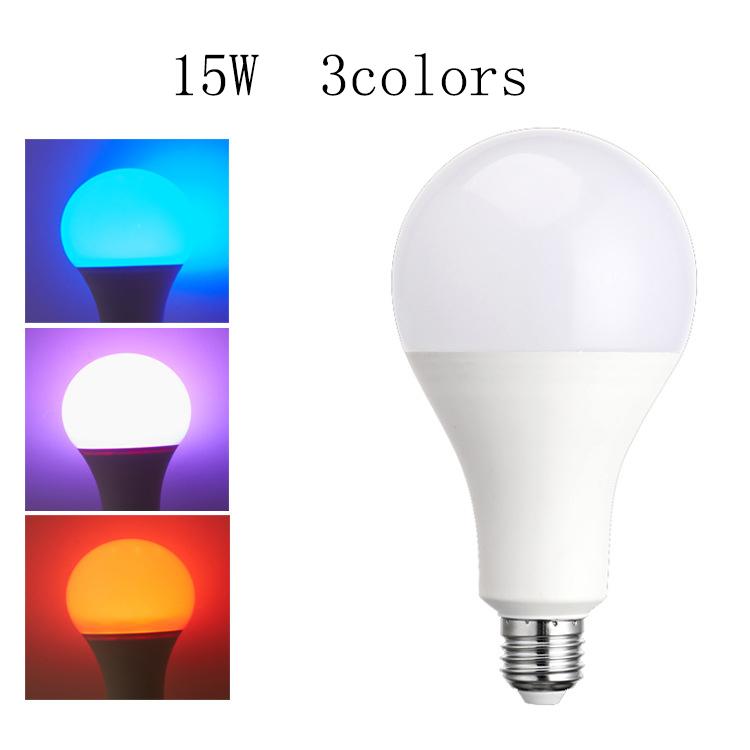 Светодиодная RGB-лампочка E27 80-265 В 10 Вт 15 Вт или 20 Вт с ИК-пультом дистанционного управления 16 цветов 2835 SMD с регулируемой яркостью для умного дома