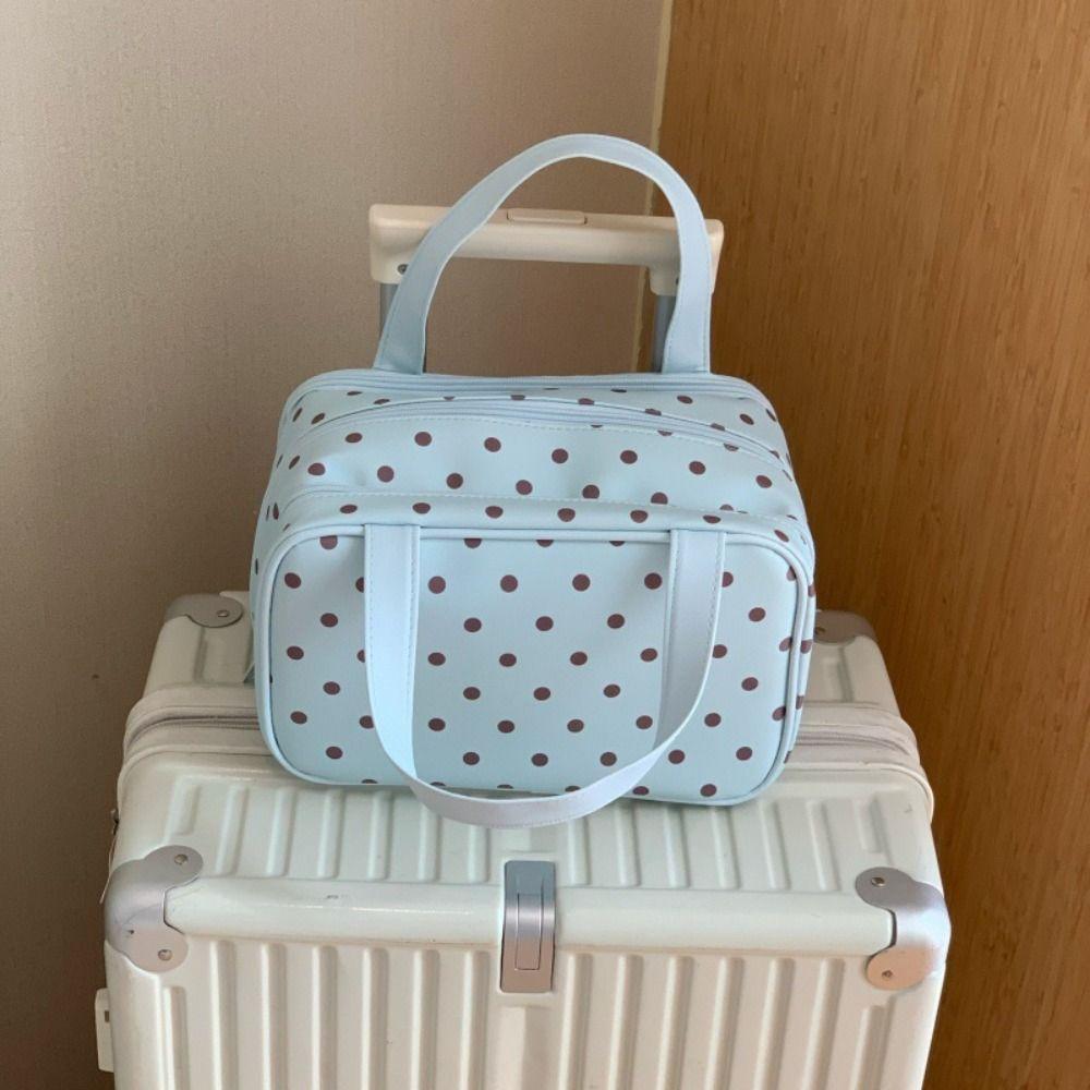 Three Layer Partition Pu Cosmetic Bag Multifunctional Toiletry Organizer Bag Travel Tote Business