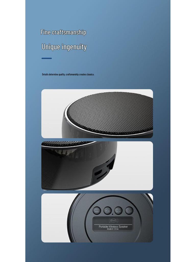 Портативный автомобильный Bluetooth-сабвуфер BS01: 3D Объемный Звук, Высококачественная Уличная Акустическая Система с Большой Громкостью.