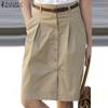 Womens Summer Casual Button Short Skirts