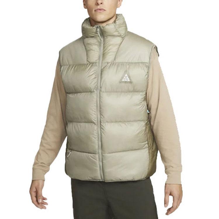 Nike Therma-FIT Adv ACG Lunar Lake Logo Print Sport Warm Packable Stand Collar Vest Men Vests Light-Army-Green DH3076-320
