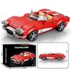 Red Convertible Sports Car Model Building Blocks Set 311 PCS Racing Vehicle Bricks Collection Toy Kit for Adult Kid Boy 8+