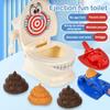 1Set Funny Toilet Spoof Toys Catapult Poop Trick Toilet Prop Children Adults Games Parent-Child Toys Interesting Christmas Gift