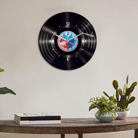 Настенные часы с виниловыми пластинками, высокая точность, тихая работа, питание от батареек, музыкальная комната
