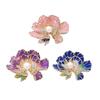 Elegant Peony Flower Brooch Pin for Women with Enamel and Pearls Embellishments Jewelry Accessory for Banquet or Party