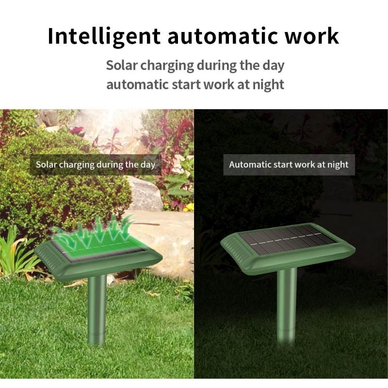 Отпугиватель мышей на солнечной батарее, инвертор на 360°, механическая волна, отпугиватель змей, ферма, сад, заземляющая вилка, отпугиватель мышей