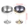 1Pc Stainless Steel Goblet Cocktail 450mL Metal Tall Champagne Glass Unbreakable Red Wine Cup Flute Cup Bar Martini Cup