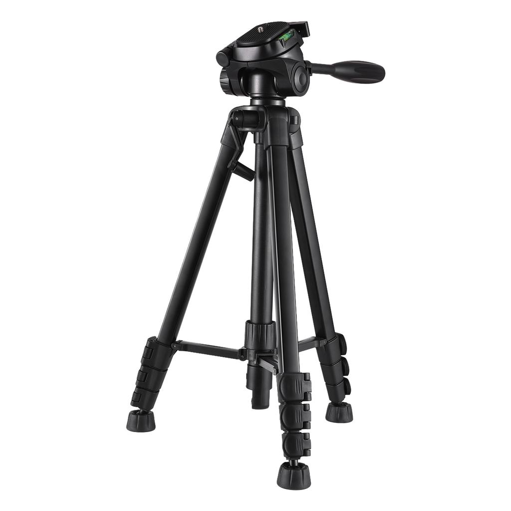 150cm/ 59in Portable Camera Tripod Stand Aluminum Alloy Photography Travel Tripod 3kg Load Capacity